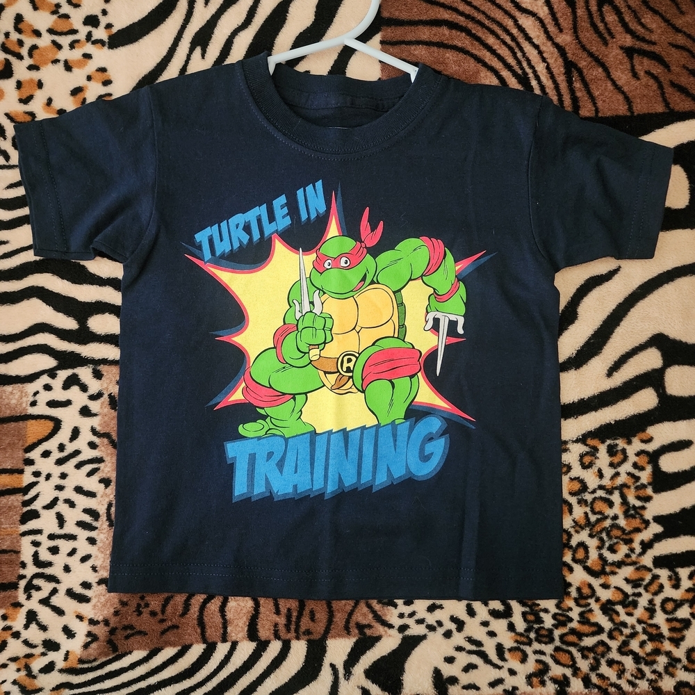 🎉Teenage Mutant Ninja Turtle Navy Toddler Graphic T-Shirt (Size 3T)